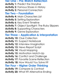Who Stole The Ruby Slippers 2015 Worksheet Activity Booklet
