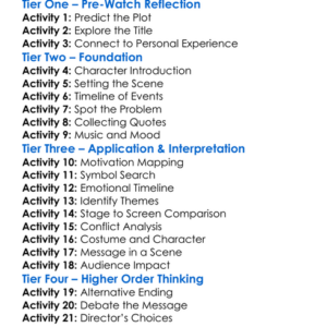 Why Must The Show Go On 2010 Worksheet Activity Booklet