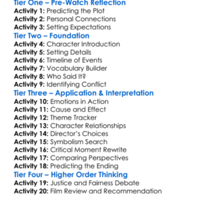 Widow On The Hill 2005 Worksheet Activity Booklet