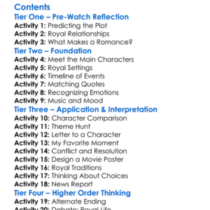 William  Catherine A Royal Romance 2012 Worksheet Activity Booklet