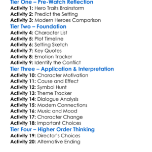 William Tell 2025 Worksheet Activity Booklet