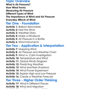 Wind And Air Pressure Worksheet Activity Booklet
