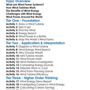 Wind Power Systems Worksheet Activity Booklet