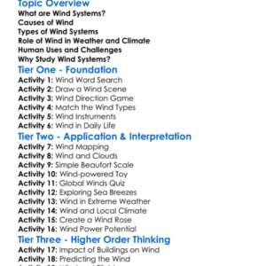 Wind Systems Worksheet Activity Booklet