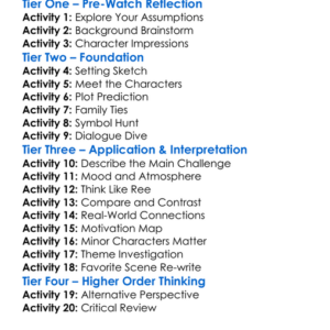 Winters Bone 2010 Worksheet Activity Booklet