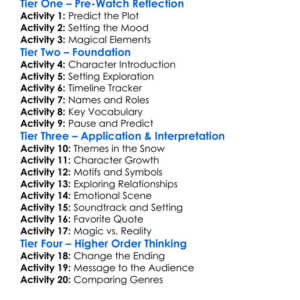 Winters Tale 2014 Worksheet Activity Booklet
