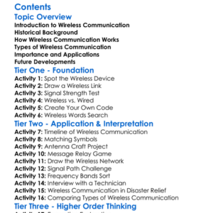 Wireless Communication Fundamentals Worksheet Activity Booklet