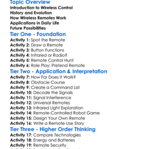 Wireless Remote Control Worksheet Activity Booklet
