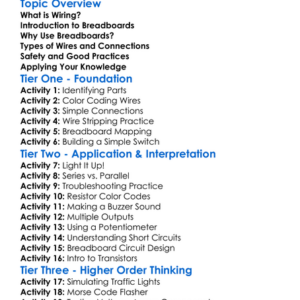 Wiring And Breadboarding Worksheet Activity Booklet
