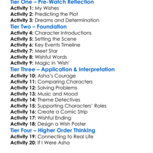 Wish Worksheet Activity Booklet