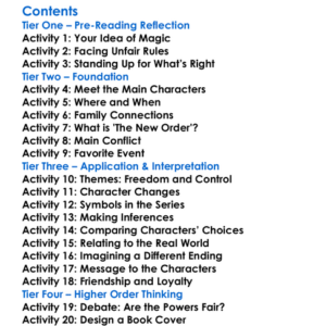 Witch  Wizard Series James Patterson Worksheet Activity Booklet