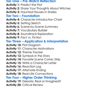 Witches Of Amityville 2020 Worksheet Activity Booklet