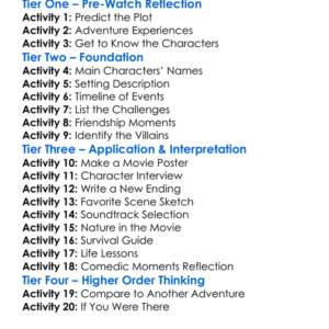 Without A Paddle 2004 Worksheet Activity Booklet