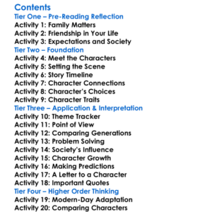 Wives And Daughters Elizabeth Gaskell Worksheet Activity Booklet