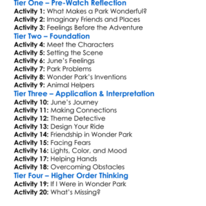Wonder Park Worksheet Activity Booklet