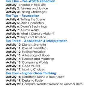 Wonder Woman 2017 Worksheet Activity Booklet