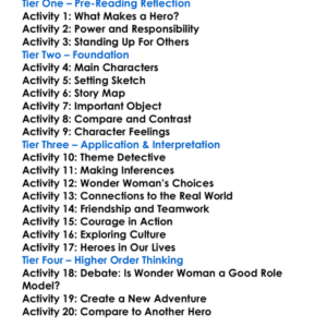 Wonder Woman General Worksheet Activity Booklet