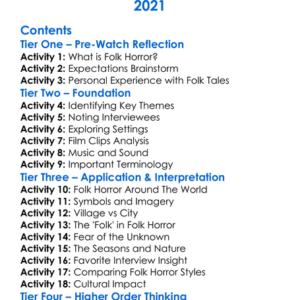 Woodlands Dark And Days Bewitched A History Of Folk Horror 2021 Worksheet Activity Booklet