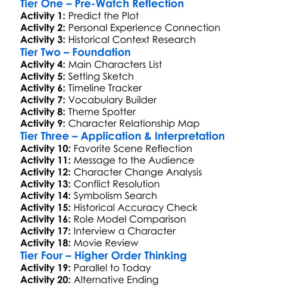 Woodlawn Worksheet Activity Booklet