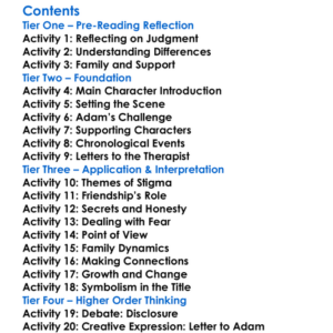 Words On Bathroom Walls Julia Walton Worksheet Activity Booklet