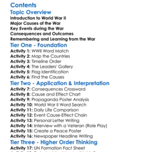 World War Ii Causes And Consequences Worksheet Activity Booklet