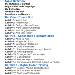 World War Ii In The Pacific Worksheet Activity Booklet