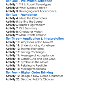 Wreck-It Ralph 2012 Worksheet Activity Booklet