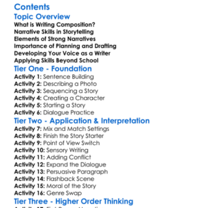 Writing Composition And Narrative Skills Worksheet Activity Booklet