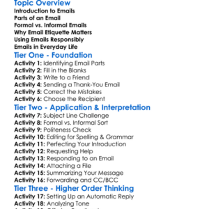 Writing Emails Worksheet Activity Booklet