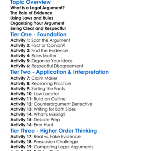 Writing Legal Arguments Worksheet Activity Booklet