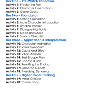Wrong Turn 4 Bloody Beginnings 2011 Worksheet Activity Booklet