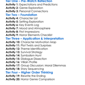 Wrong Turn 6 Last Resort 2014 Worksheet Activity Booklet
