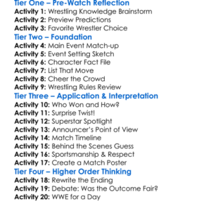 Wwe Crown Jewel 2025 2025 Worksheet Activity Booklet