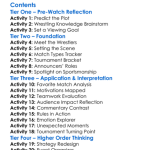 Wwr Tournament For Tomorrow 2018 2018 Worksheet Activity Booklet