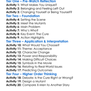 X-Men The Last Stand 2006 Worksheet Activity Booklet