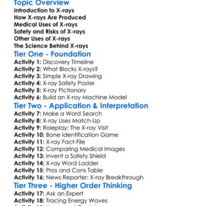 X-Rays Worksheet Activity Booklet