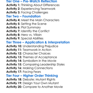 X2 X-Men United 2003 Worksheet Activity Booklet