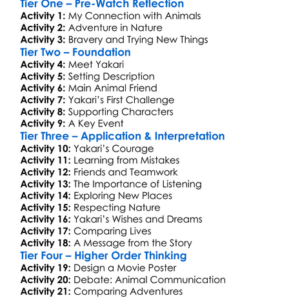 Yakari A Spectacular Journey 2020 Worksheet Activity Booklet