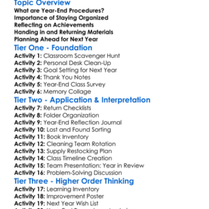 Year-End Procedures Worksheet Activity Booklet