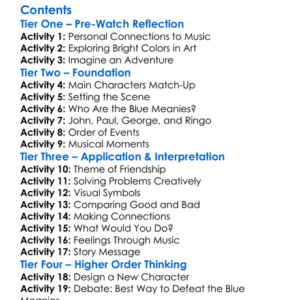 Yellow Submarine 1968 Beatles Animation Worksheet Activity Booklet