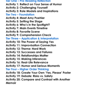 Yes Please Amy Poehler Worksheet Activity Booklet