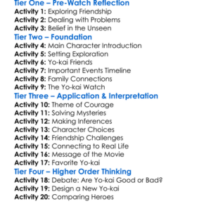 Yo-Kai Watch The Movie 2014 Worksheet Activity Booklet