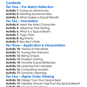 Yogi And The Invasion Of The Space Bears 1988 Tv Film Worksheet Activity Booklet