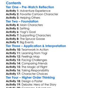 Yogi Bear And The Magical Flight Of The Spruce Goose 1987 Tv Film Worksheet Activity Booklet