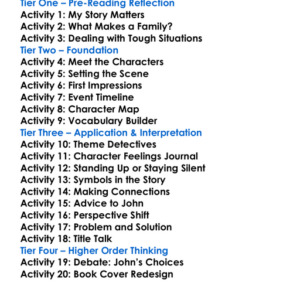 You Dont Know Me David Klass Worksheet Activity Booklet