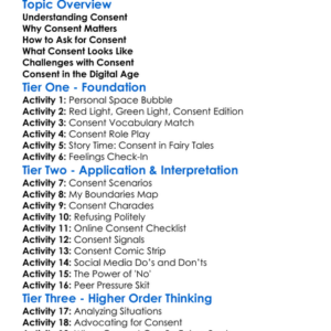 Young People And Consent Worksheet Activity Booklet