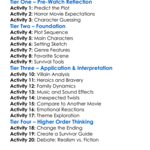 Youre Next 2013 Worksheet Activity Booklet