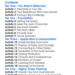 Yu-Gi-Oh Bonds Beyond Time 2010 Worksheet Activity Booklet