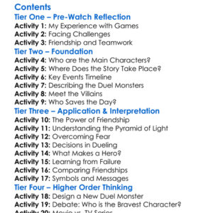 Yu-Gi-Oh Duel Monsters Pyramid Of Light 2004  If Not Yet Included Worksheet Activity Booklet