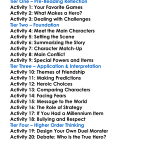 Yu-Gi-Oh Series Worksheet Activity Booklet